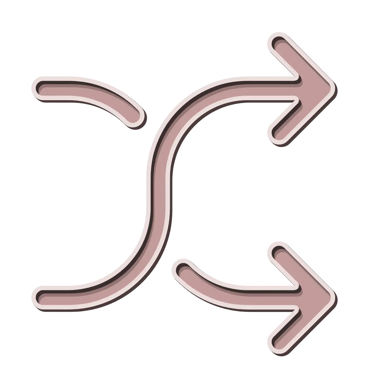 Brown Bidirectional Arrows