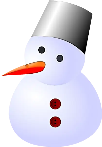 Festive Snowman with a Carrot Nose and Buttons