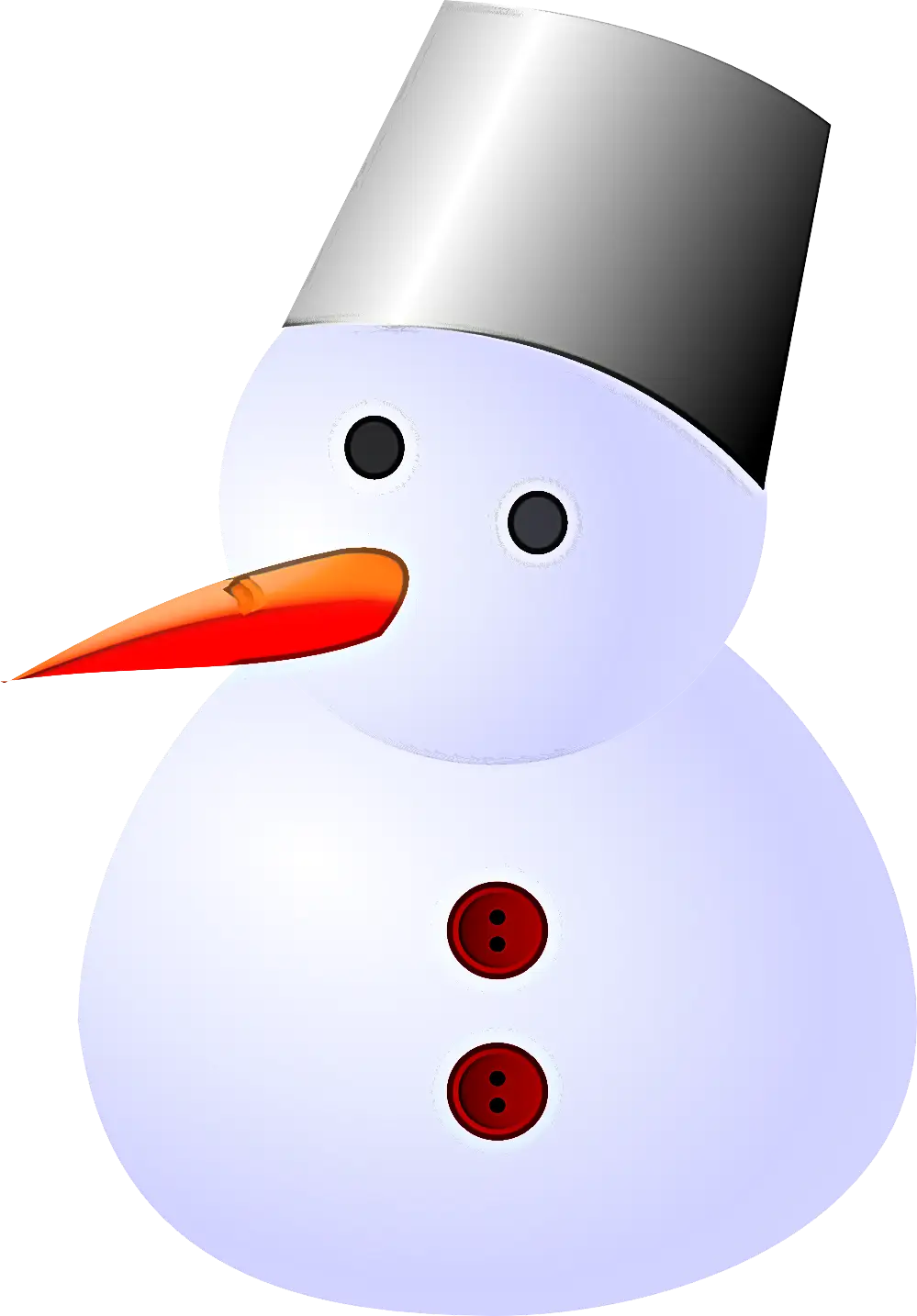 Festive Snowman with a Carrot Nose and Buttons