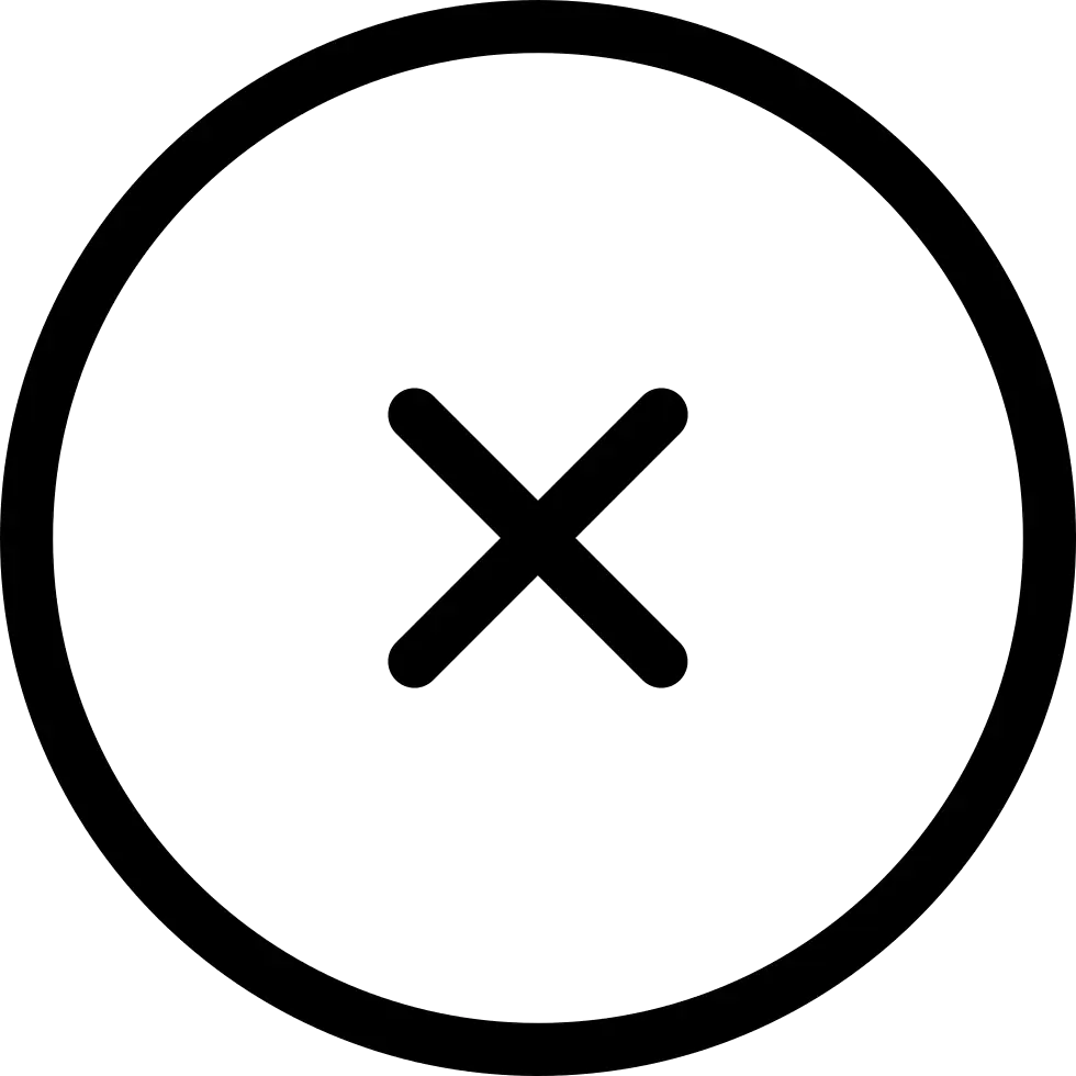 Circle with X Mark Icon