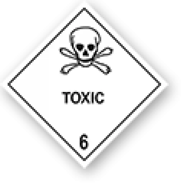 Toxic Hazard Symbol with Skull and Crossbones