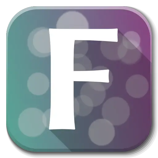Letter F on Gradient Background Icon