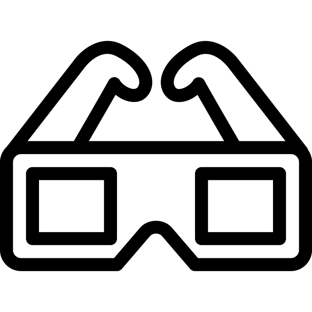 Outline Icon of 3D Glasses