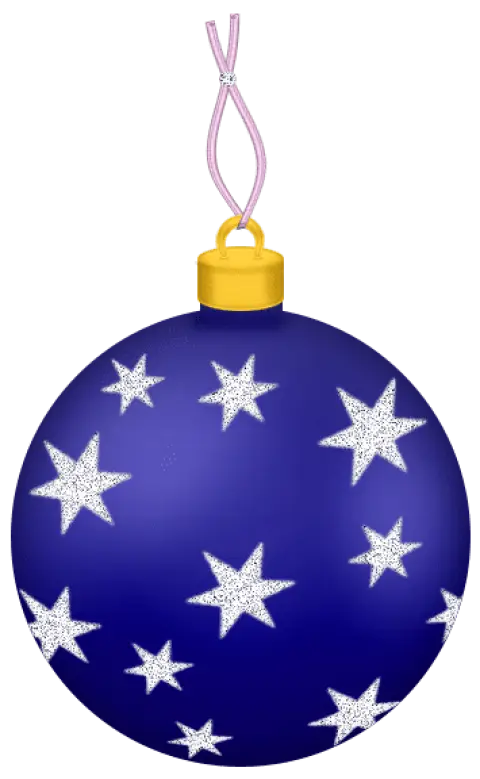 Blue Christmas Ornament with Stars