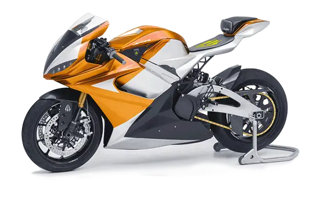 Orange Motorcycle Illustration