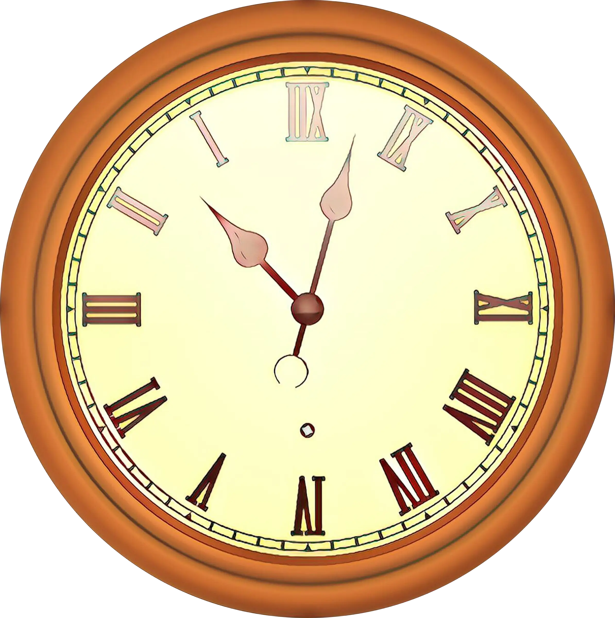 Antique Wall Clock with Roman Numerals