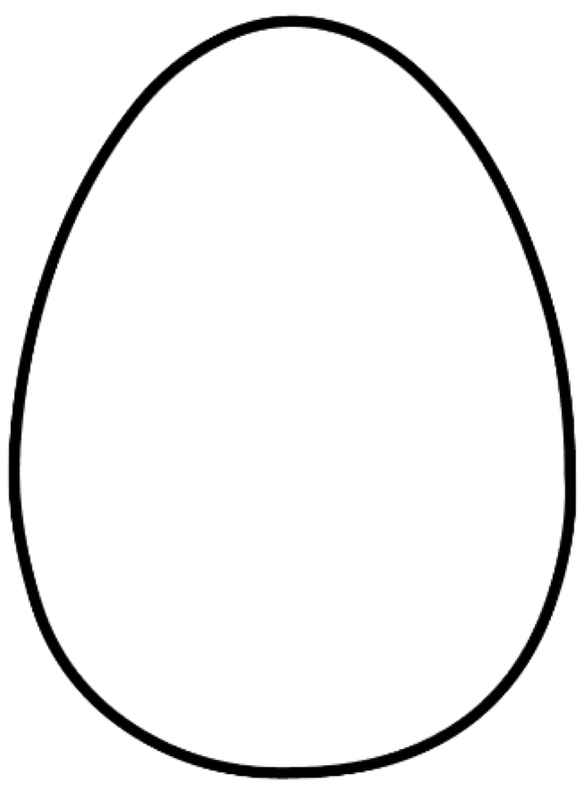 Black Egg Outline Illustration