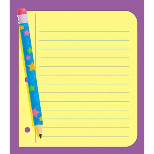 Paper and Pencil in Flat Cartoon Style