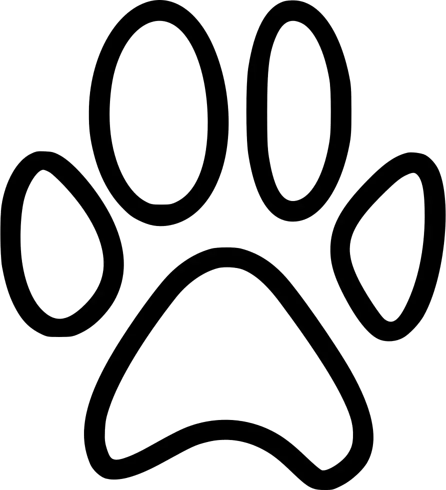 Black Paw Print Symbol Design