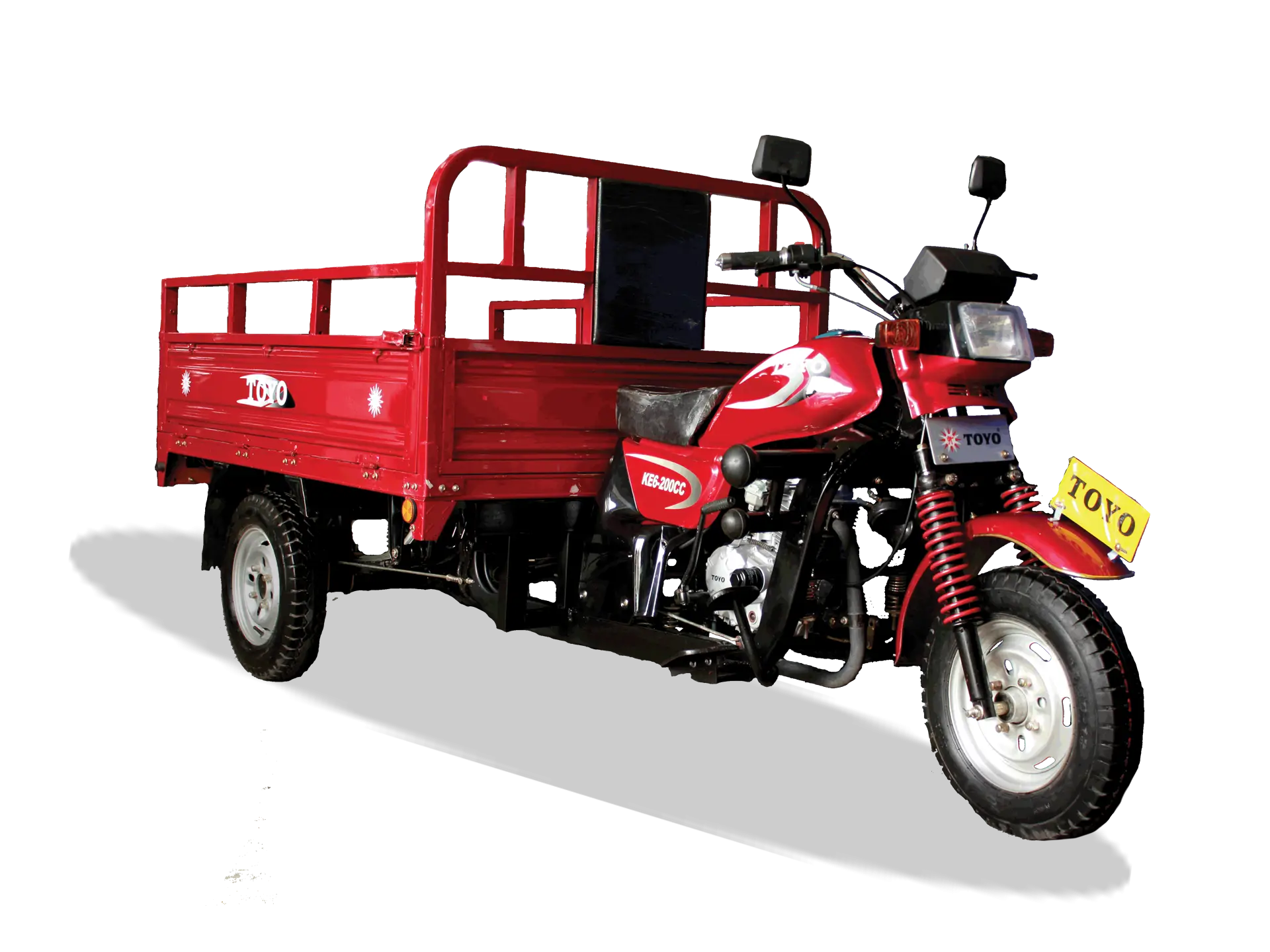 Red Three-Wheeler Cargo Vehicle