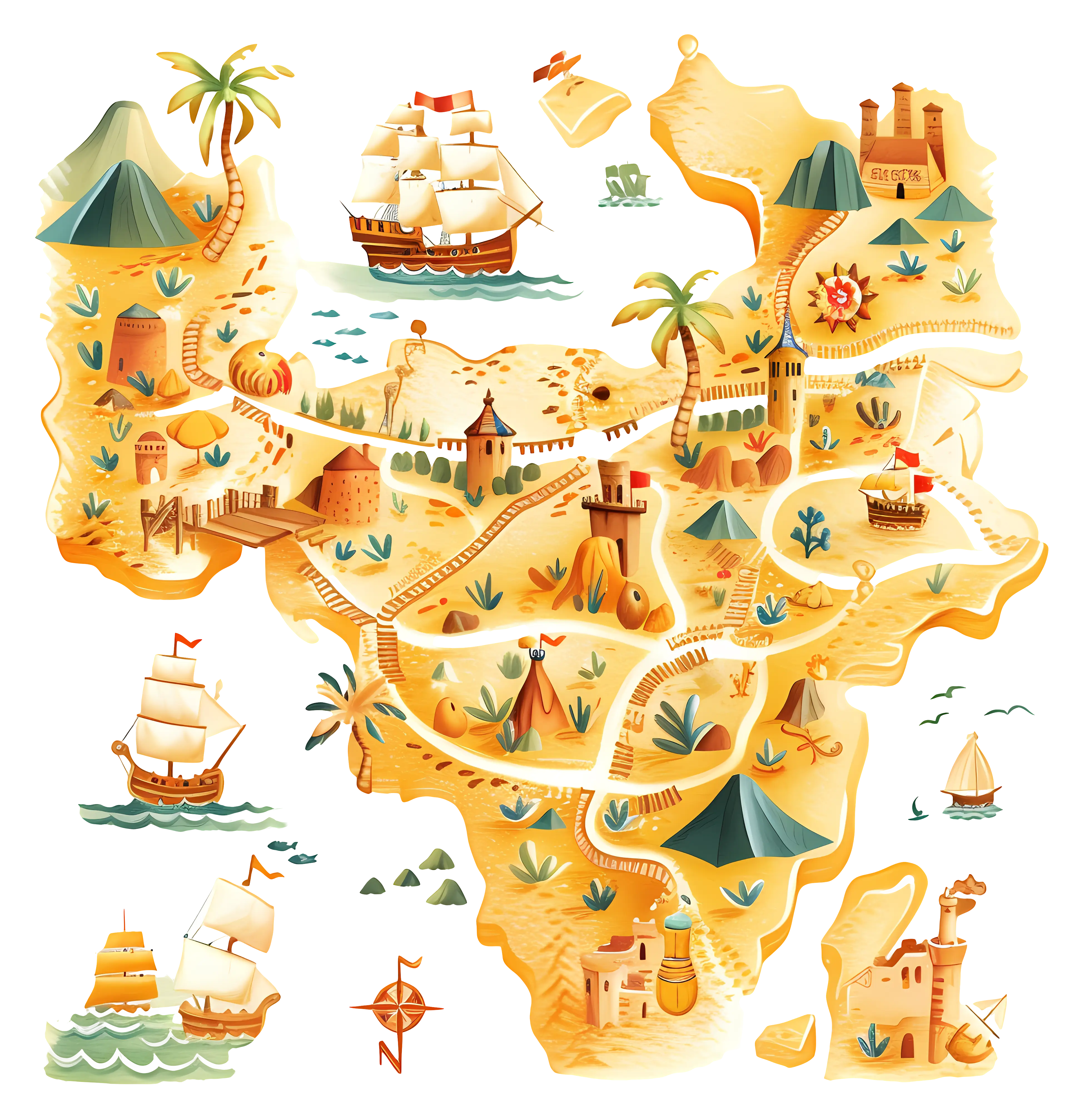 Colorful Island Adventure Map
