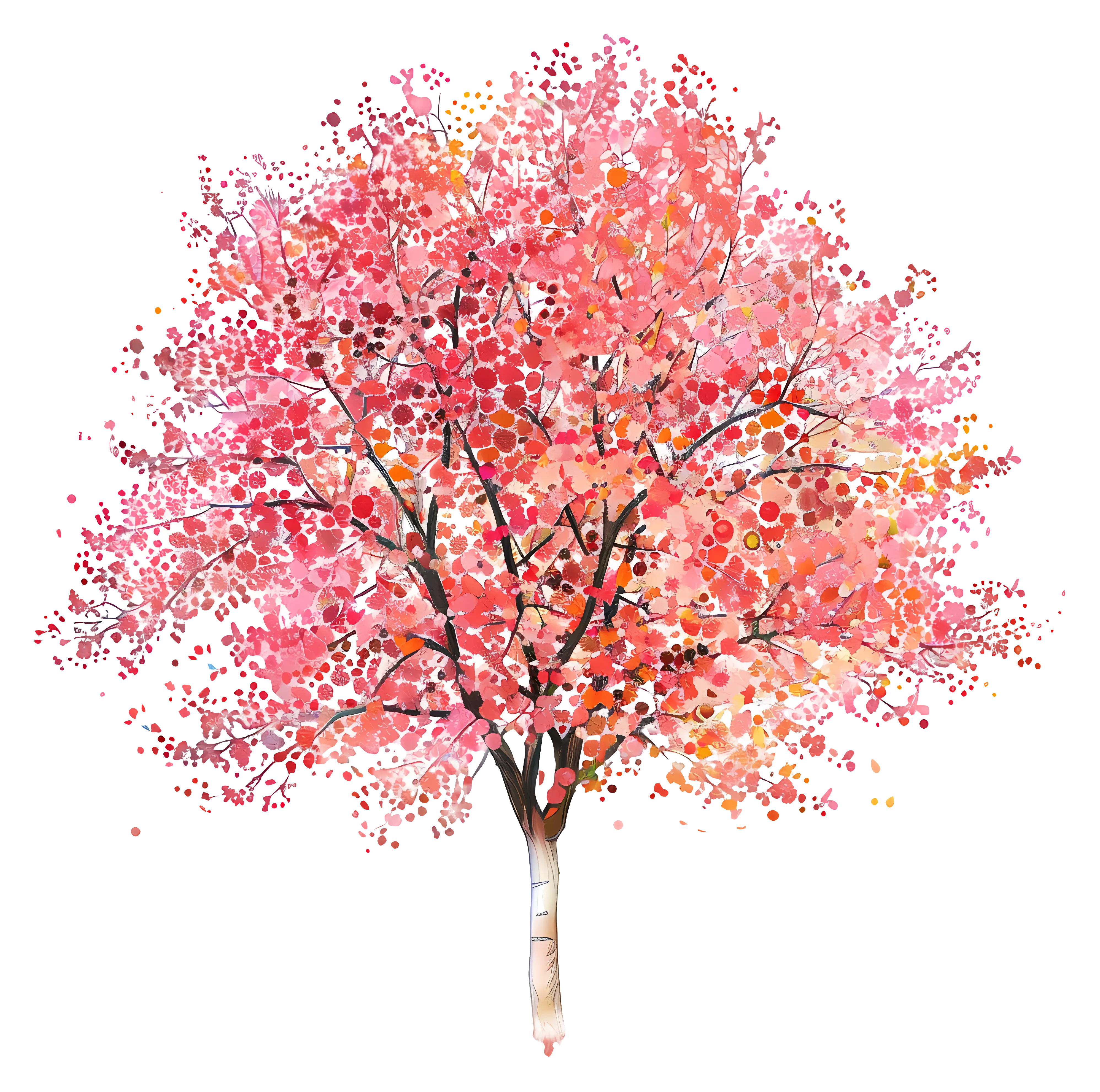 Beautiful Pink Blossoming Tree in Bloom