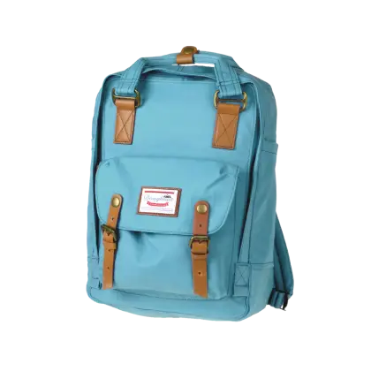 Stylish Blue Backpack with Front Pocket