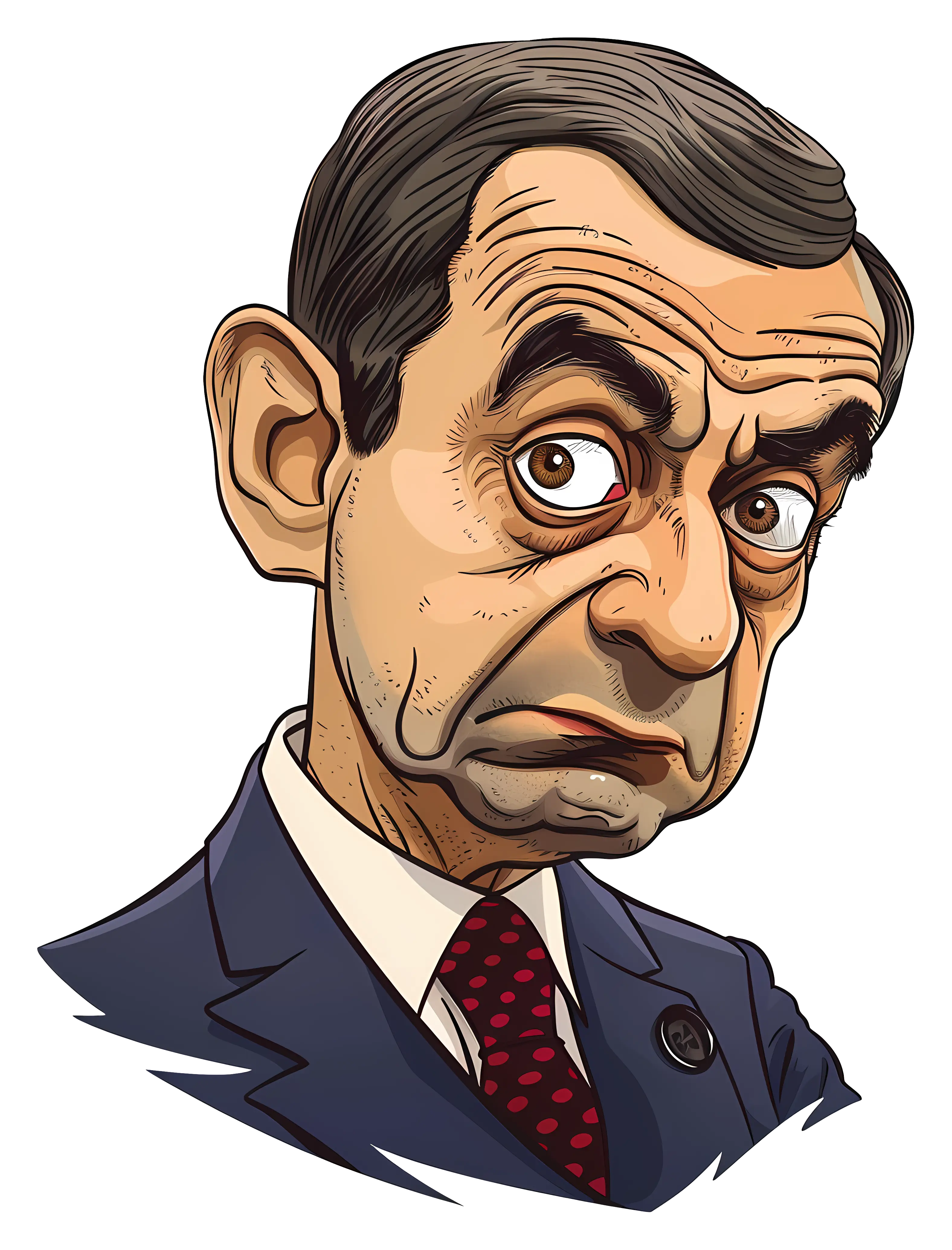 Cartoon Man in Suit