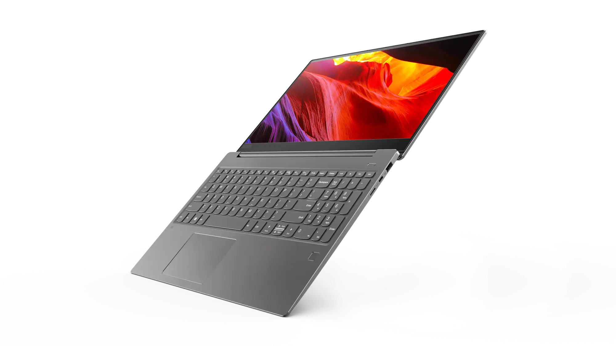 Modern Slim Laptop with Open Screen