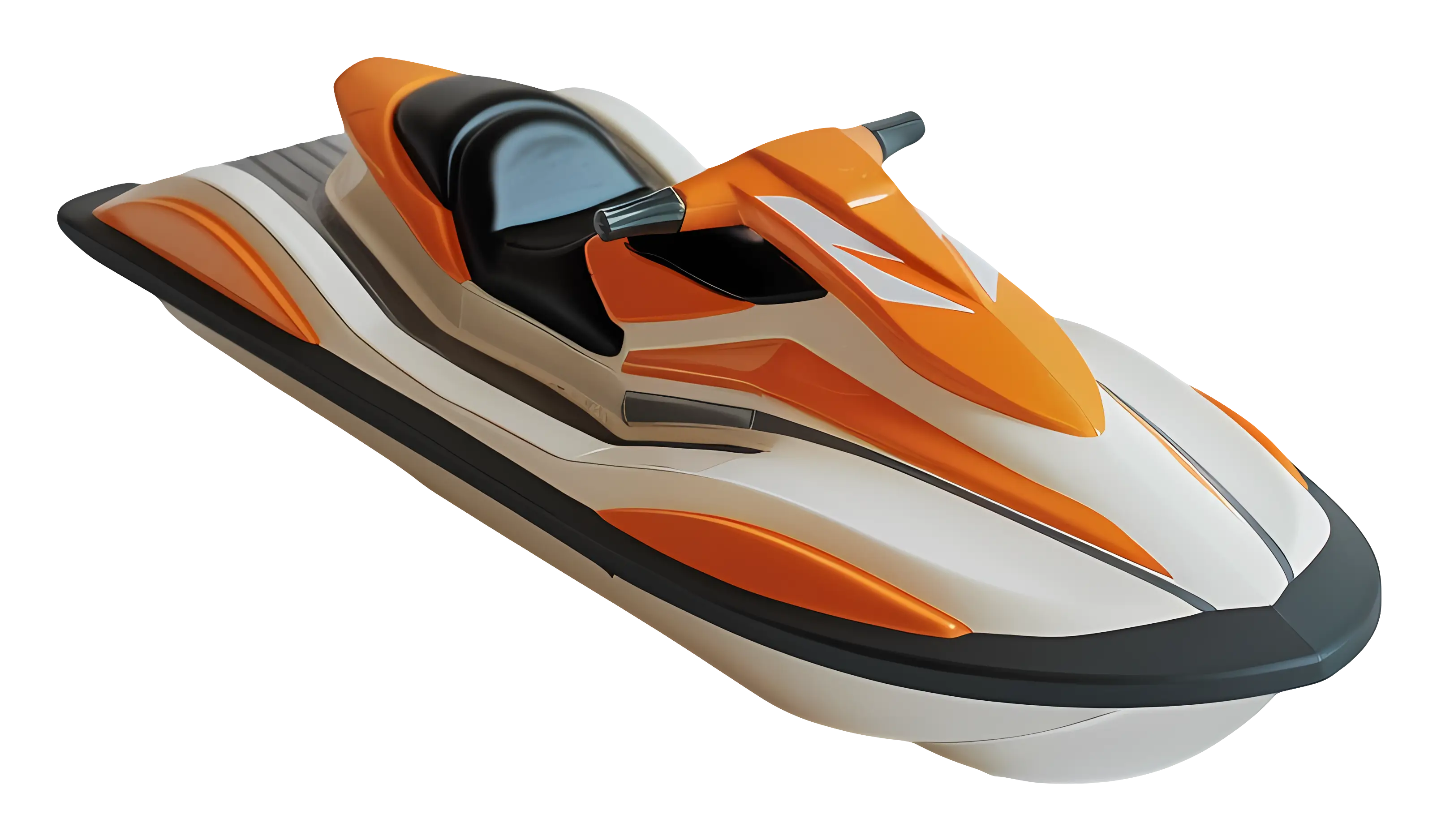 Orange and White Jet Ski