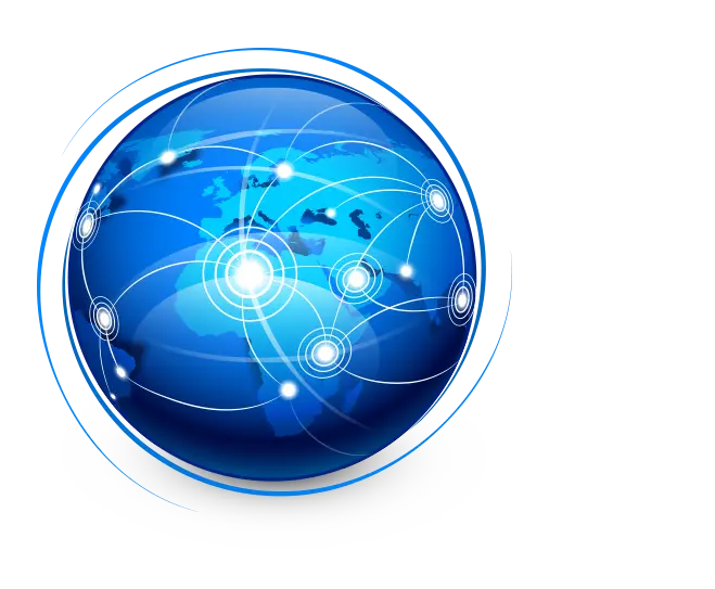 Digital Blue Globe Network Illustration