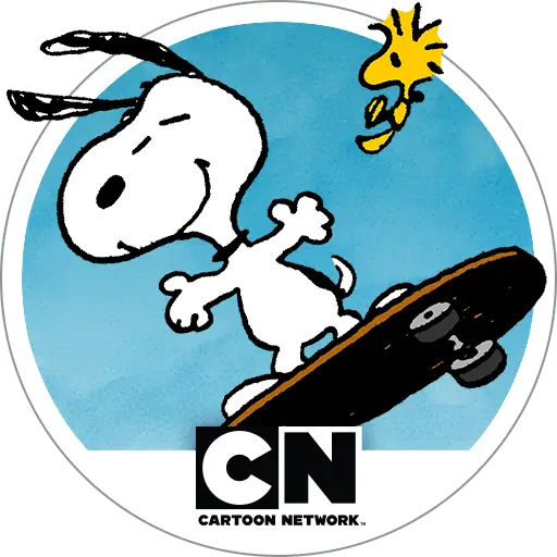 Cartoon Dog on Skateboard with Bird
