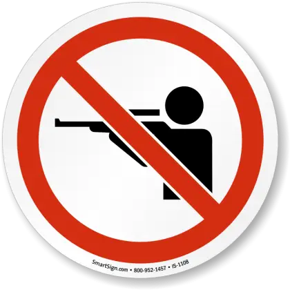 No Shooting Prohibition Sign