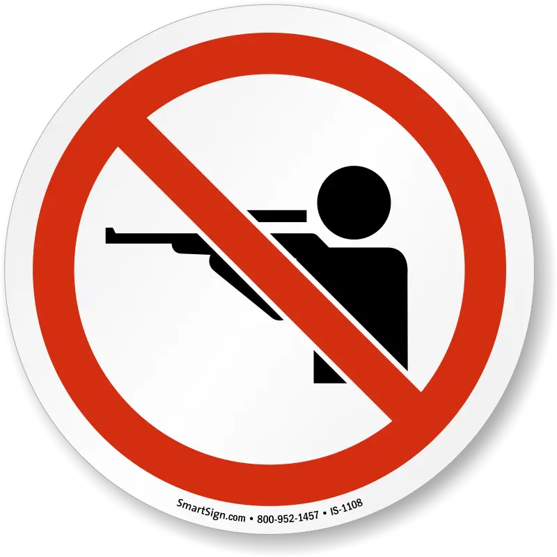 No Shooting Prohibition Sign