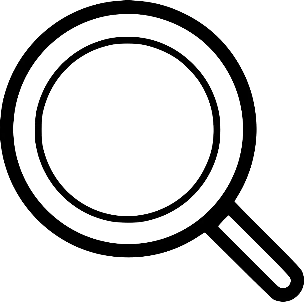 Magnifying Glass Icon in Minimalist Style