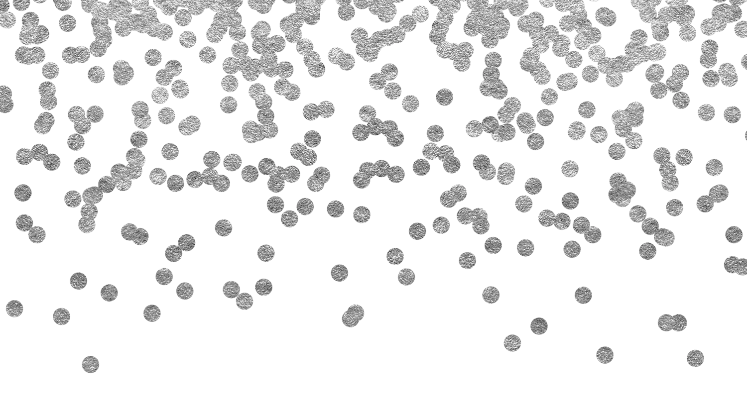 Elegant Silver Confetti Decoration