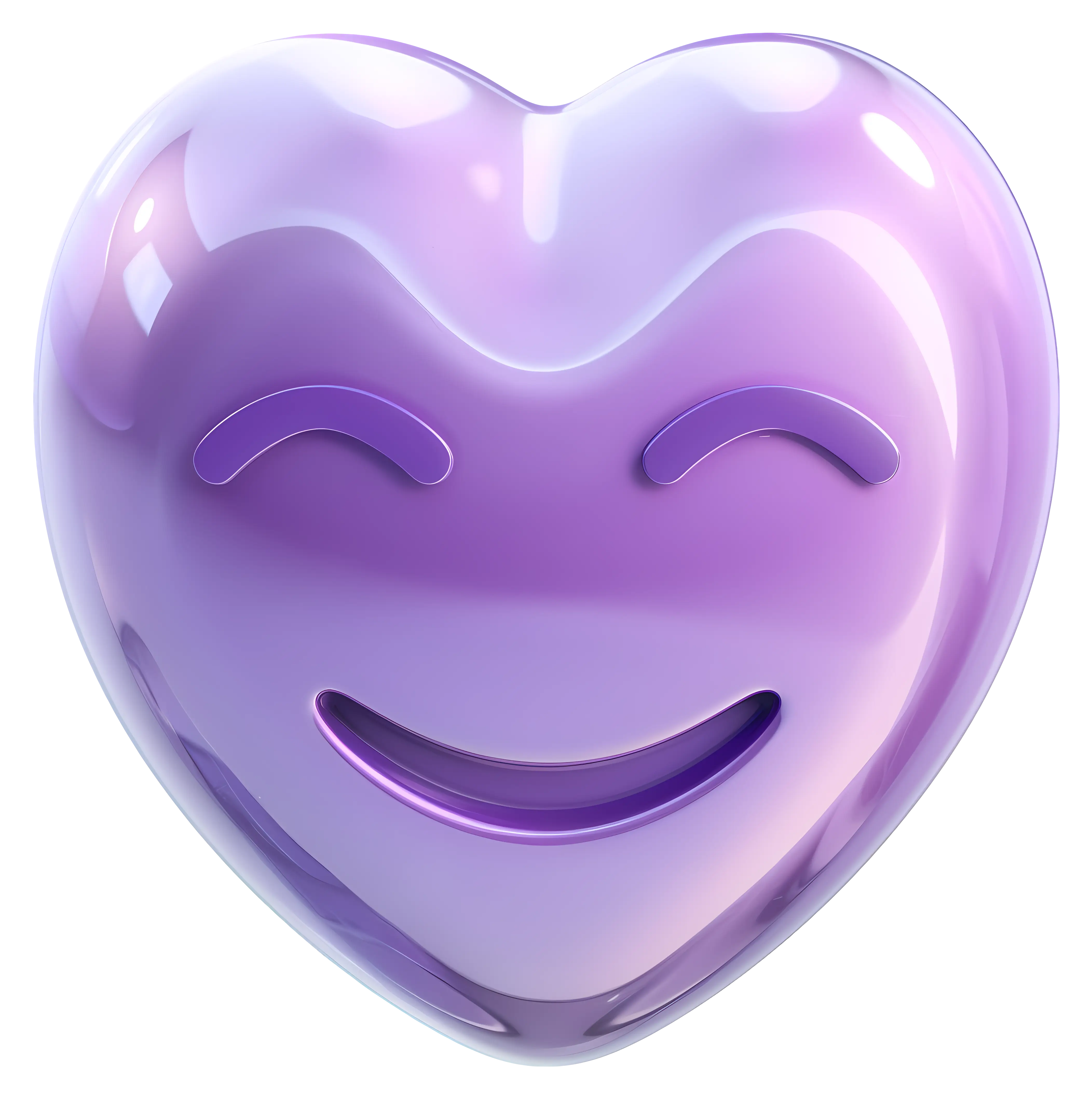 Smiling Purple Heart Emoji
