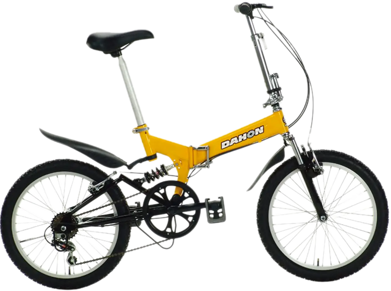 Yellow Folding Bicycle for Easy Transportation
