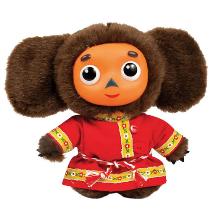 Stuffed Toy with Big Ears and Red Dress