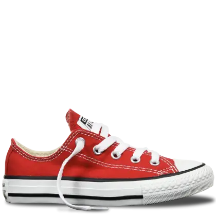 Red Canvas Sneaker with White Laces