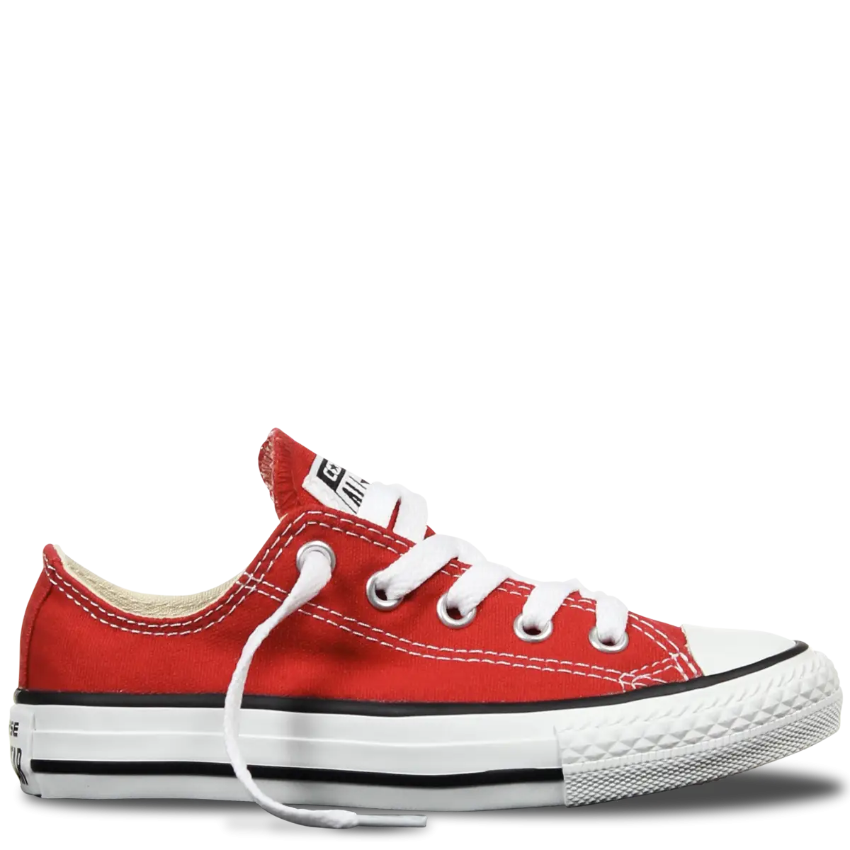 Red Canvas Sneaker with White Laces