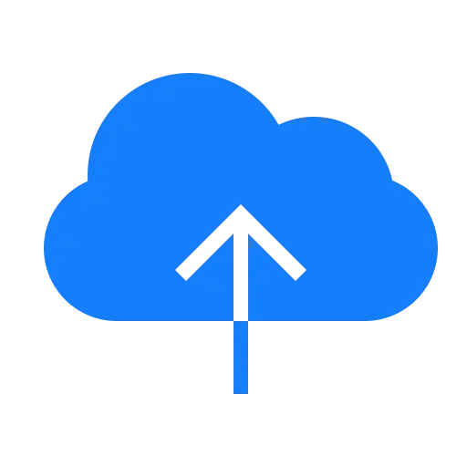 Cloud Upload Icon for Digital Systems