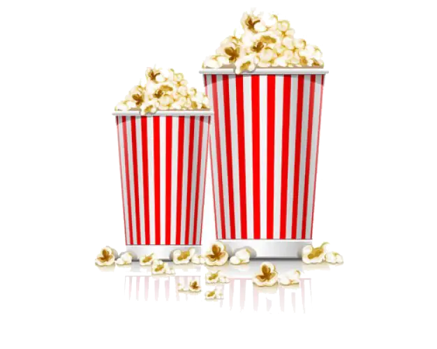 Popcorn in Classic Striped Containers