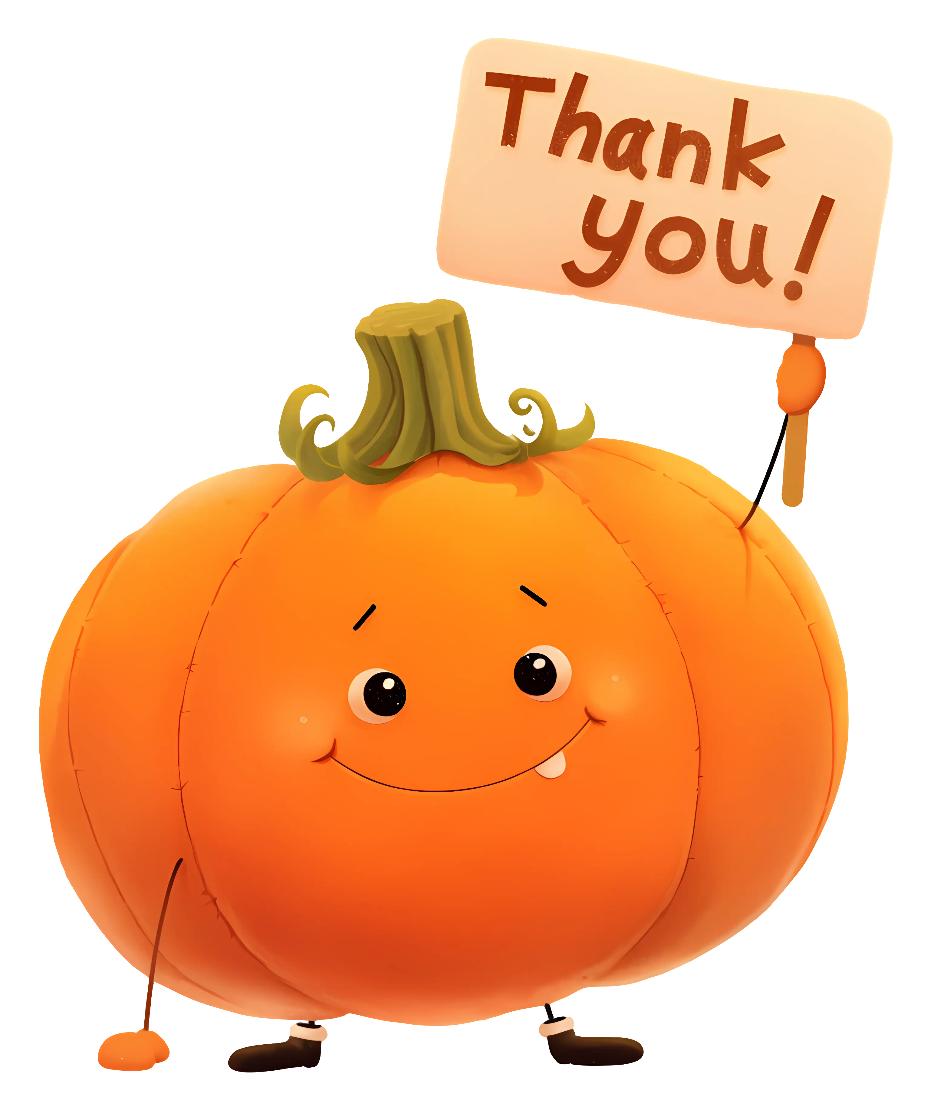 Thankful Pumpkin Cartoon