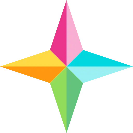 Colorful Compass Star Design