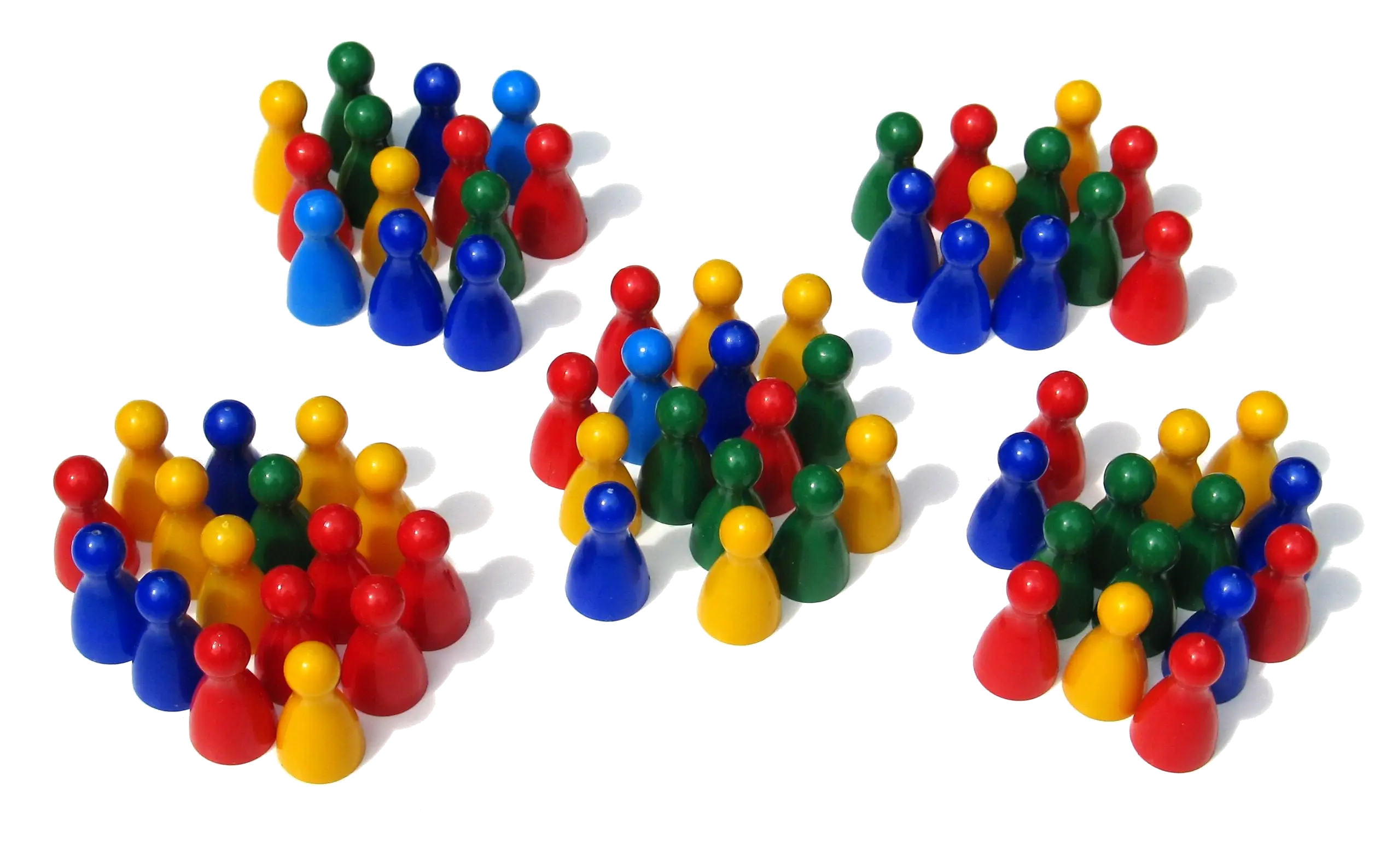 Colorful Pawns in Groups