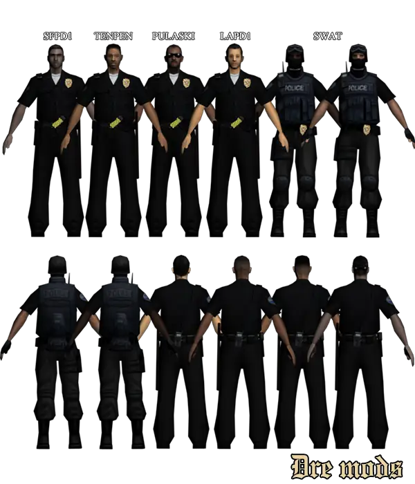 Various Police Officers in Uniform