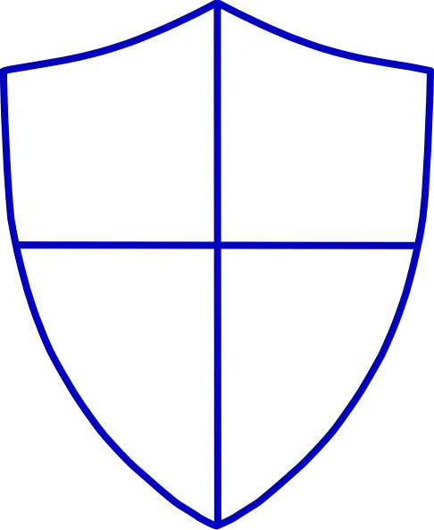 Blue and White Shield Icon