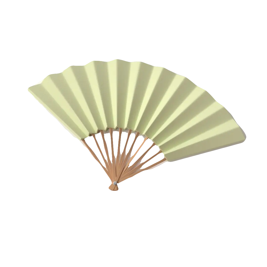 Yellow Paper Hand Fan