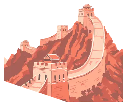 Great Wall of China Illustration