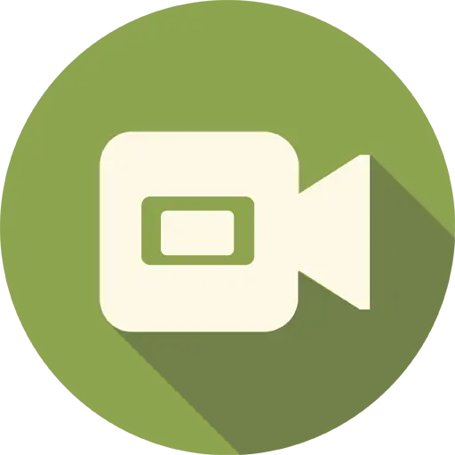 Flat Video Camera Icon