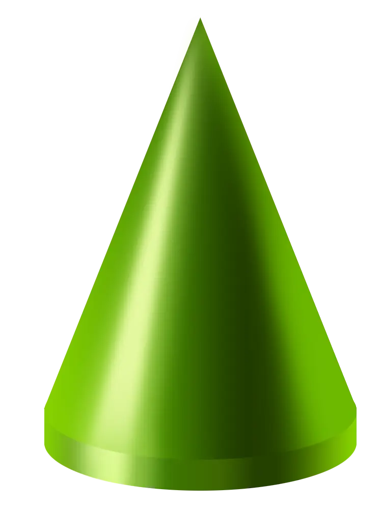 Green 3D Cone