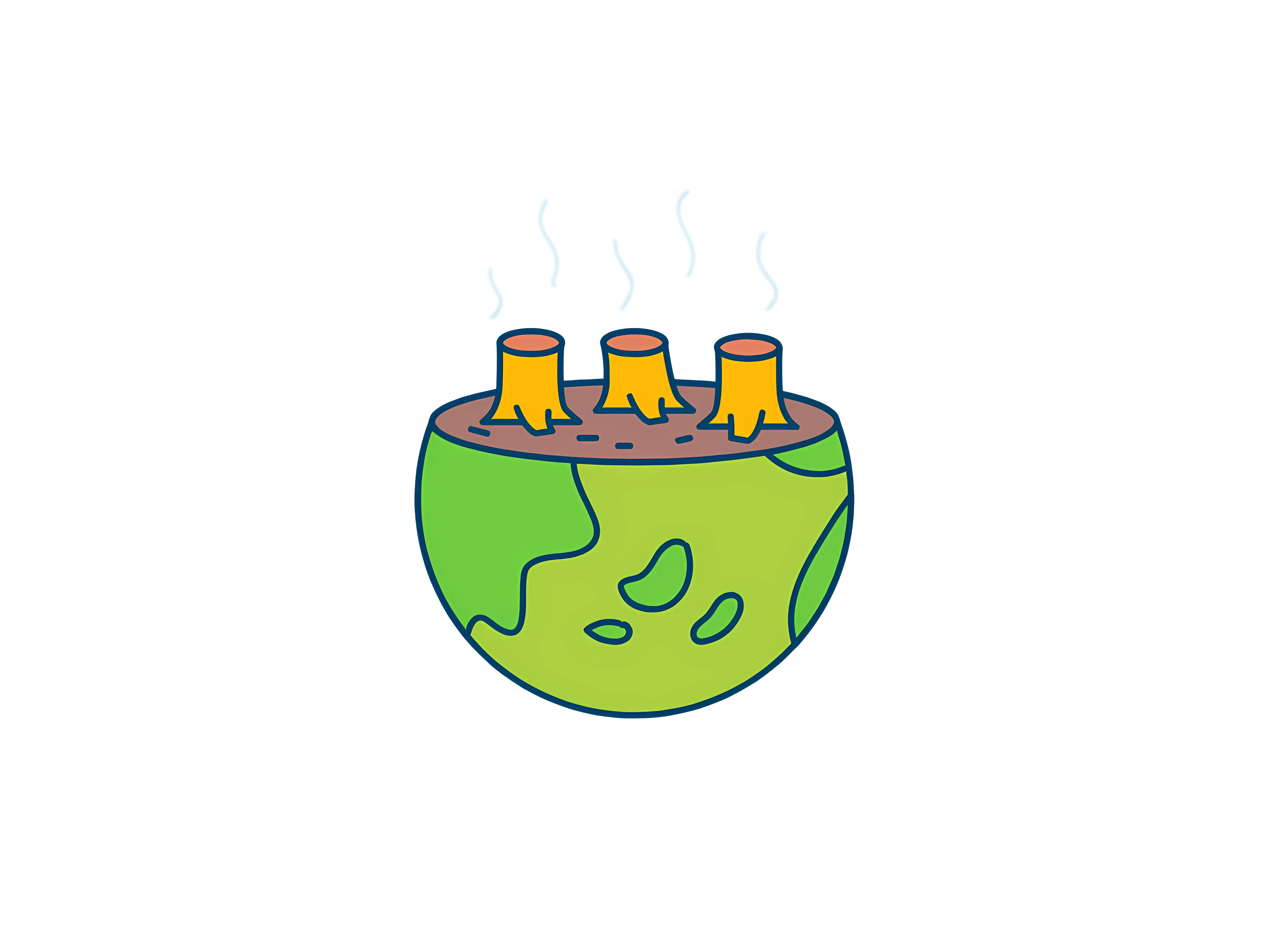 Illustration of Deforestation Concept