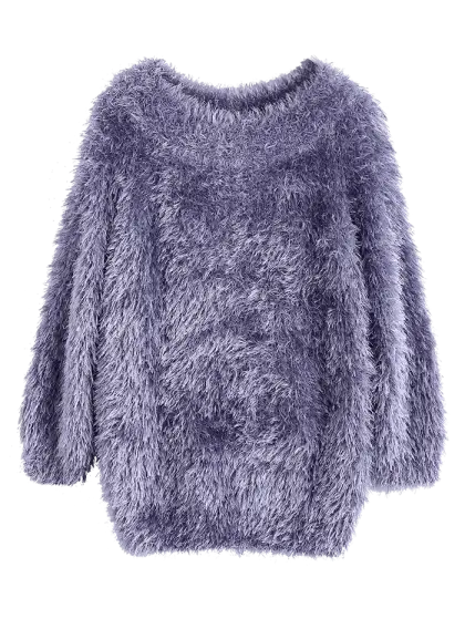 Fuzzy Purple Sweater