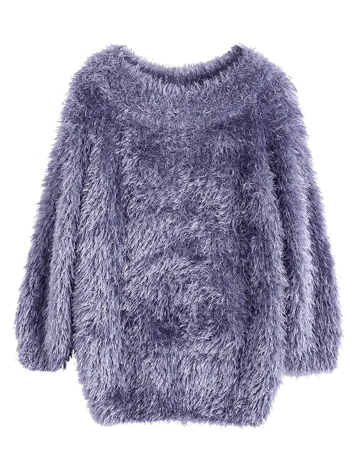 Fuzzy Purple Sweater