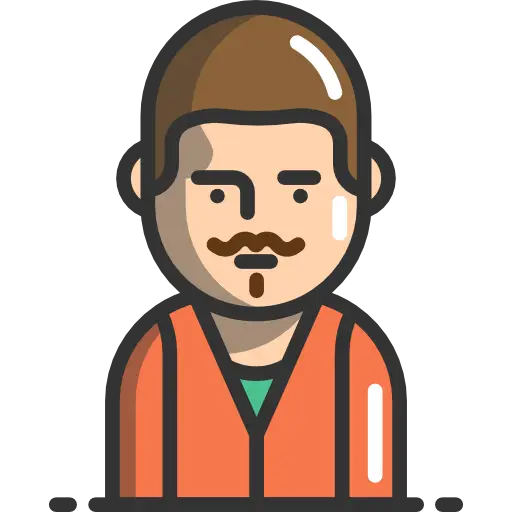 Cartoon Man with Mustache in Flat Style