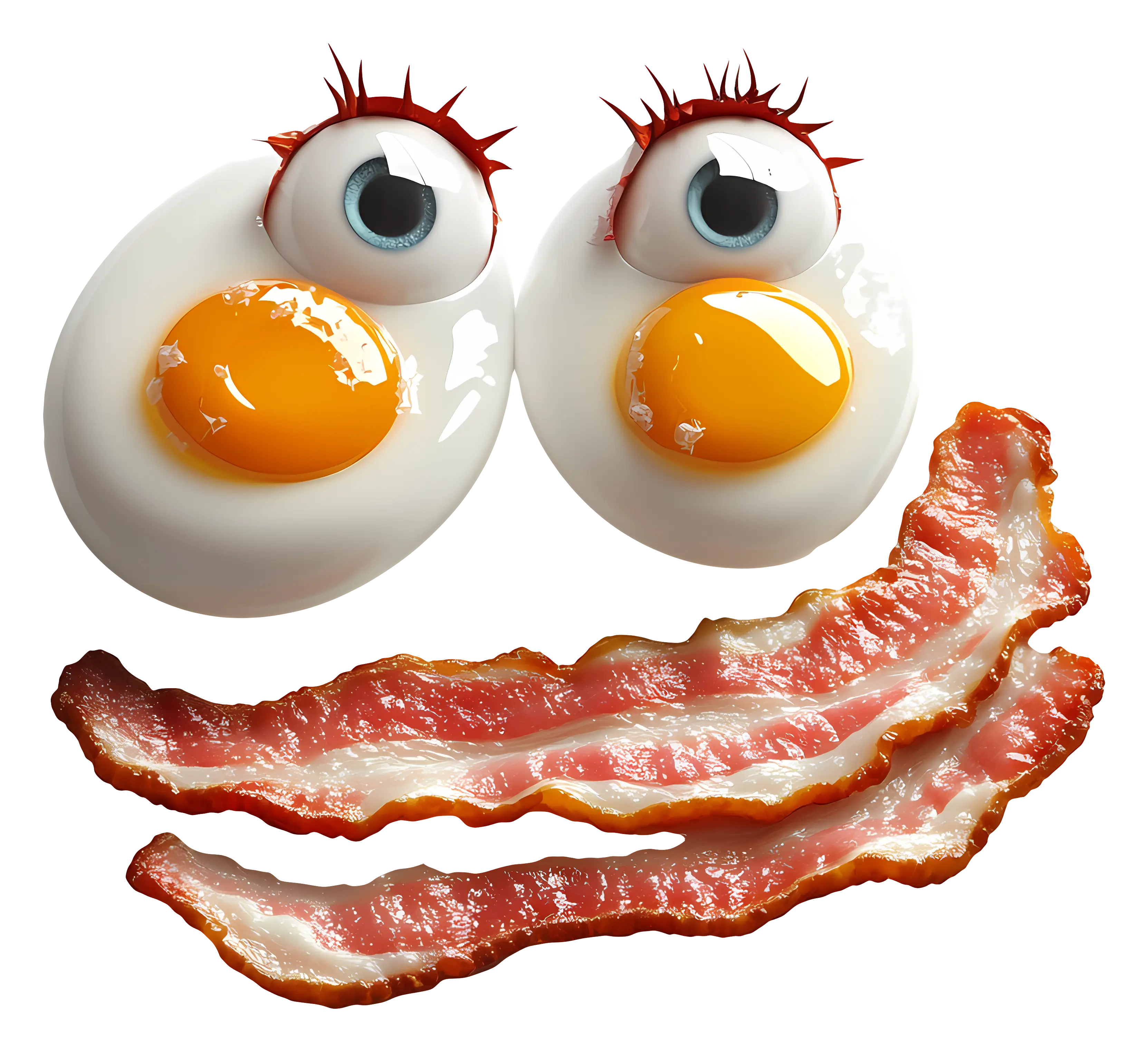Eggs and Bacon Face Breakfast