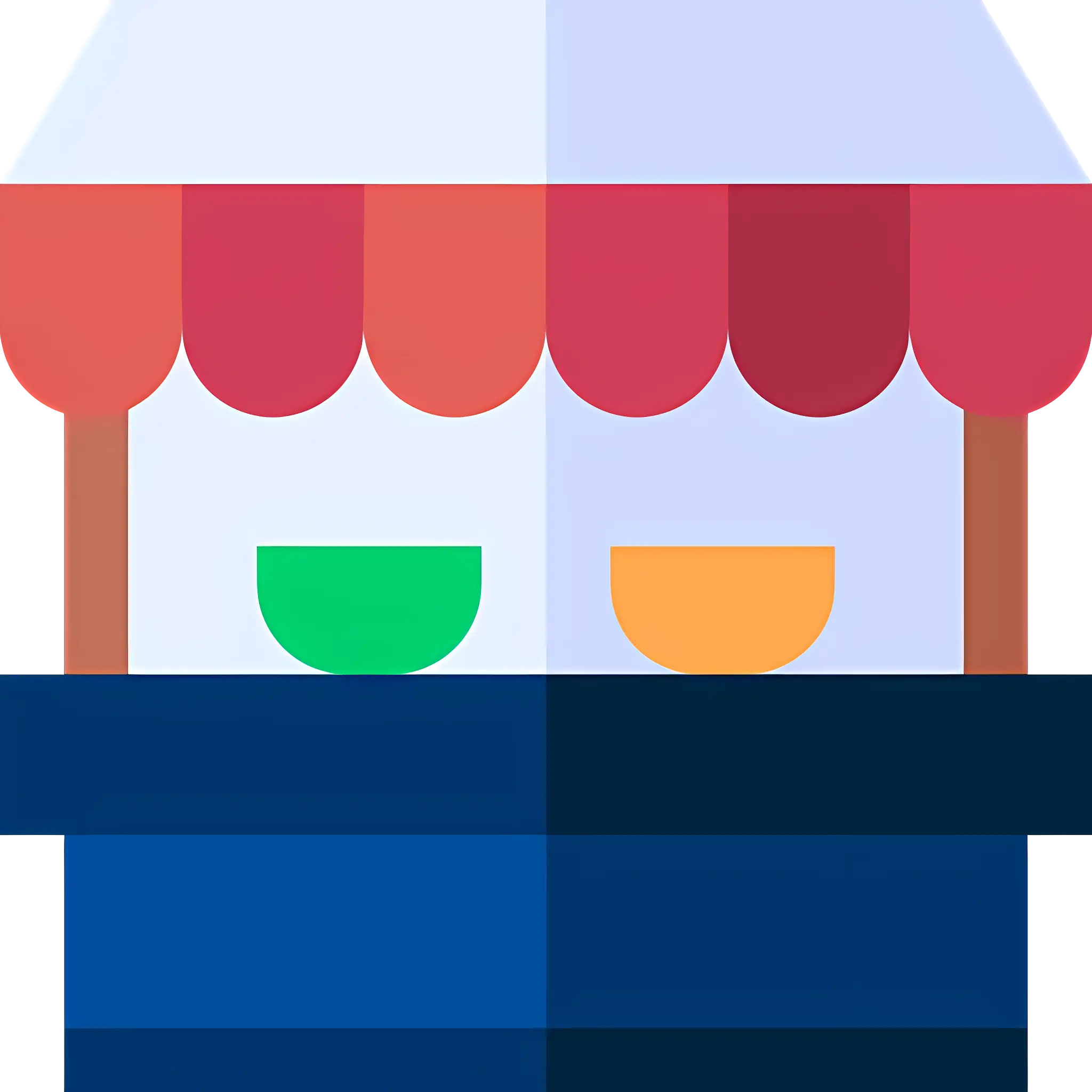 Market Stall with Goods