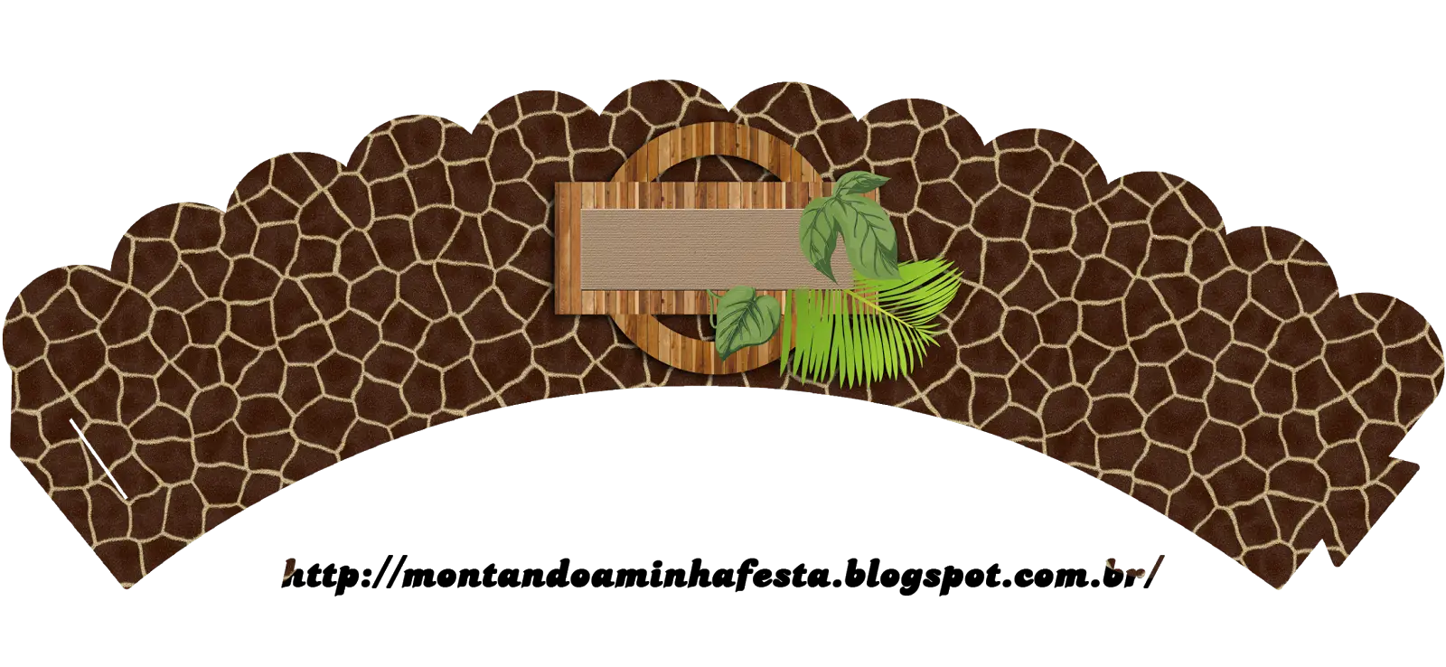 Cupcake Wrapper with Leaf Design
