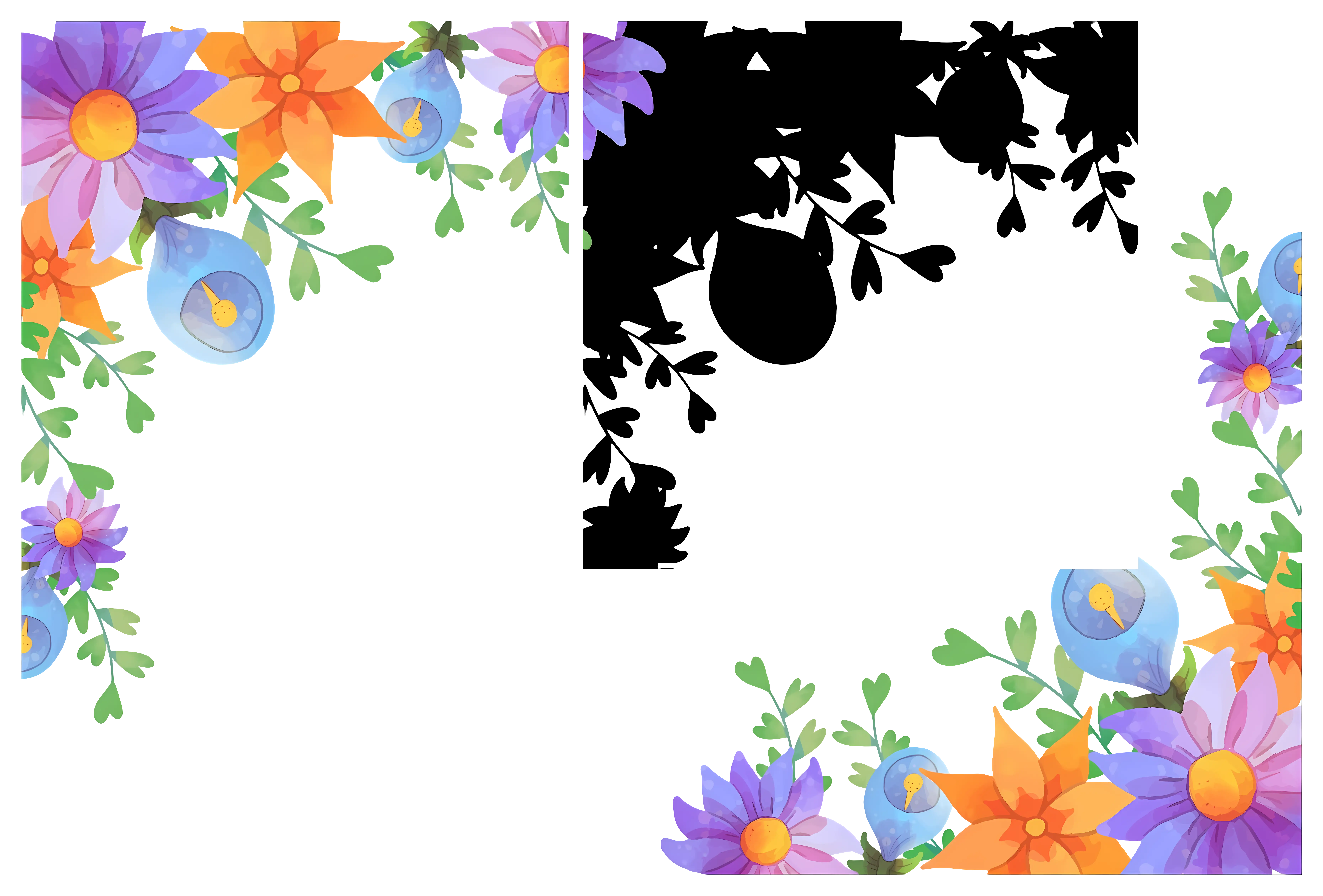 Colorful Floral Frame